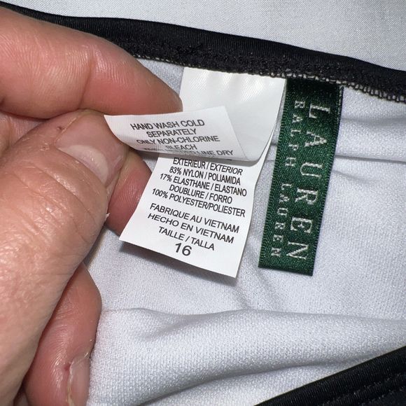 LAUREN RALPH LAUREN BOTTOM SIZE 16 BLack White Striped‎ STYLE : LR55C97 NEW - Picture 4 of 5